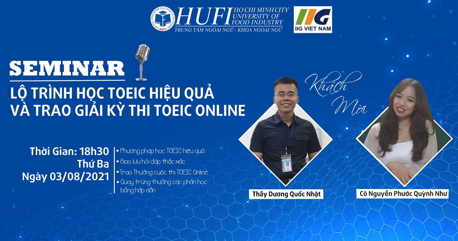 SEMINAR: lộ trình học toeic hiệu quả và lễ trao giải kỳ thi tìm kiếm tài năng toeic online lần thứ nhất