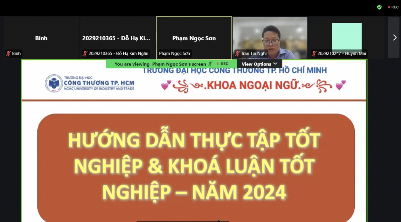  Hướng dẫn TTTN và KLTN 2024 Khoa Ngoại ngữ HUIT